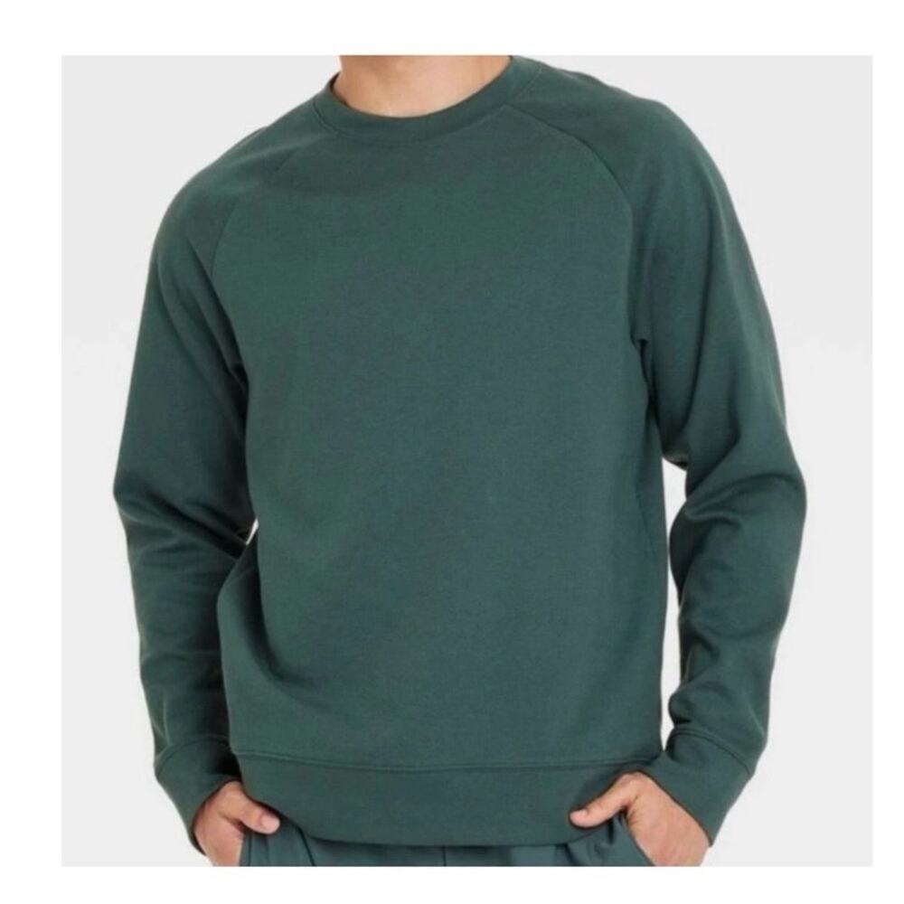 All in Motion Men’s Pullover Ponte Sweatshirt  LARGE Green NWT